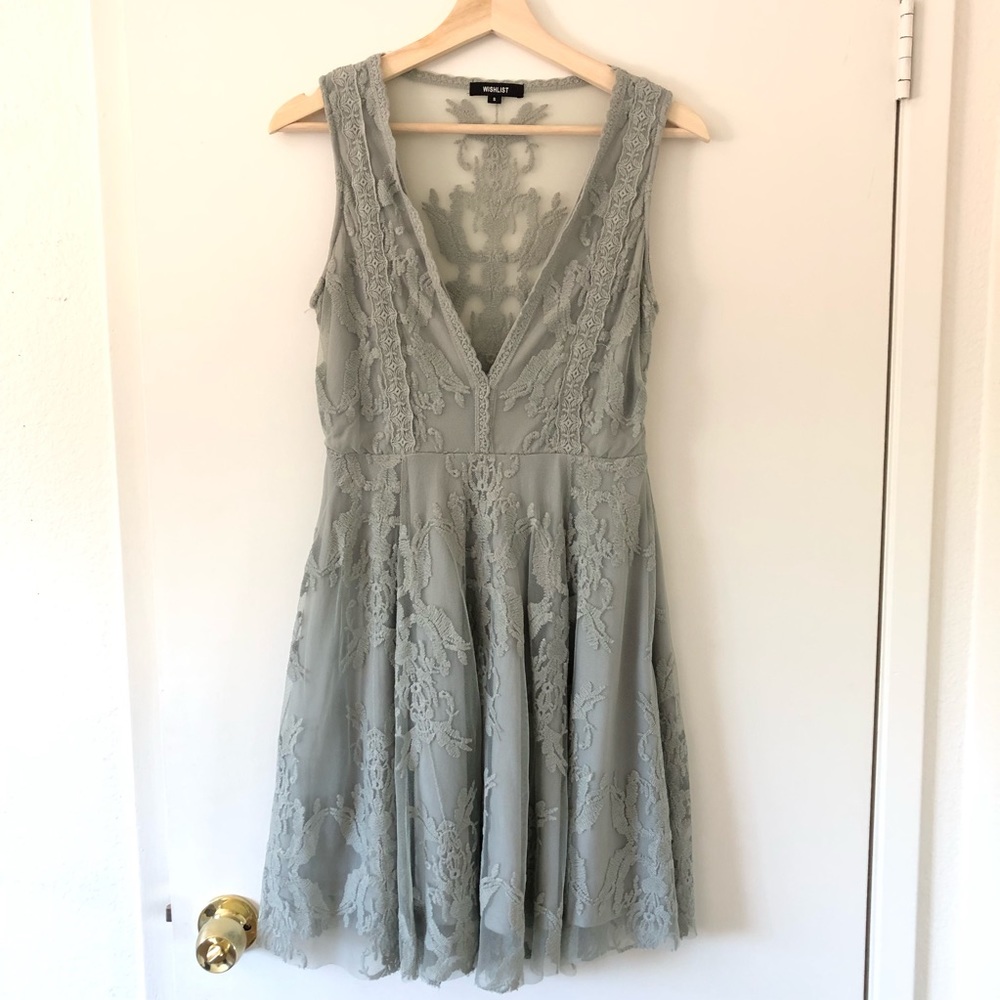 Wishlist Sleeveless Embroidered Lace Mini Dress - Picture 2 of 6